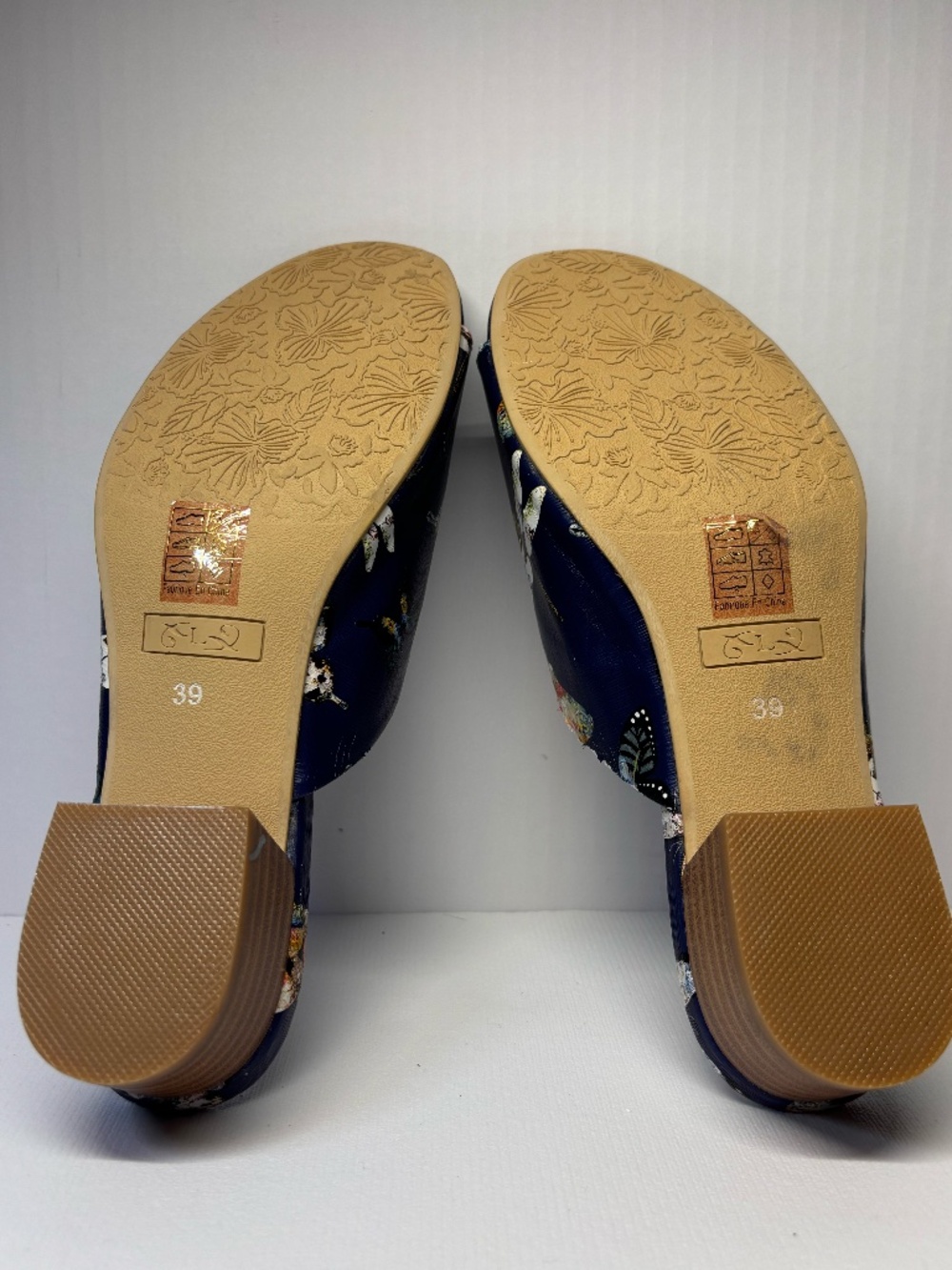 L’Artiste Spring Step Floral Dragonfly Sandal Size EU 39 Blue Leather Slip On - Picture 7 of 12